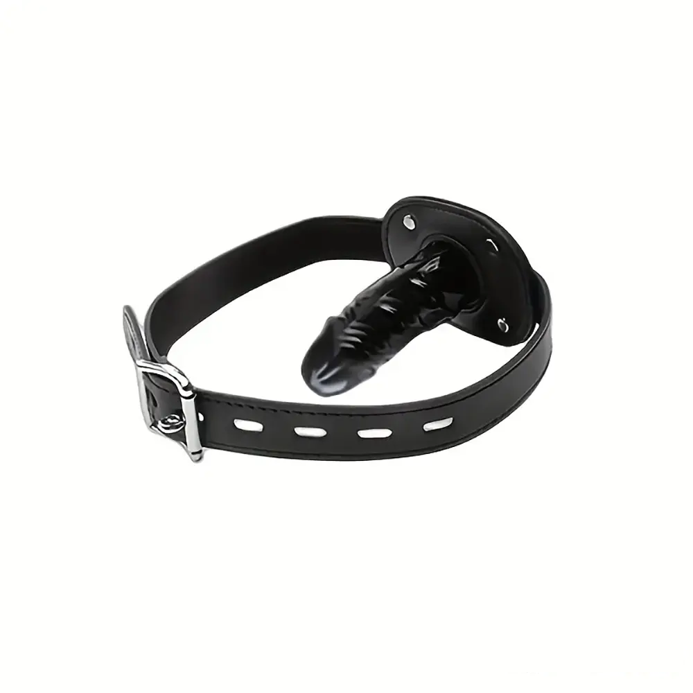 2.17in 3.74in Small Face Chine Dildo BDSM Sex Toy With PU Leather