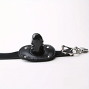 2.17in 3.74in Small Face Chine Dildo BDSM Sex Toy With PU Leather