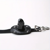 2.17in 3.74in Small Face Chine Dildo BDSM Sex Toy With PU Leather