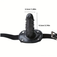 2.17in 3.74in Small Face Chine Dildo BDSM Sex Toy With PU Leather