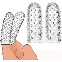 2.36in Mini Finger Spiked Clear Dildo Sex Toy For G Spot Stimulation