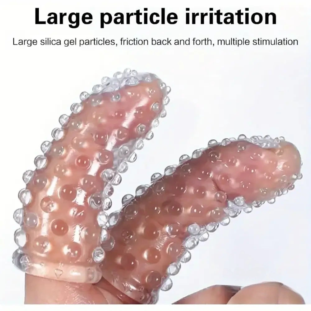 2.36in Mini Finger Spiked Clear Dildo Sex Toy For G Spot Stimulation
