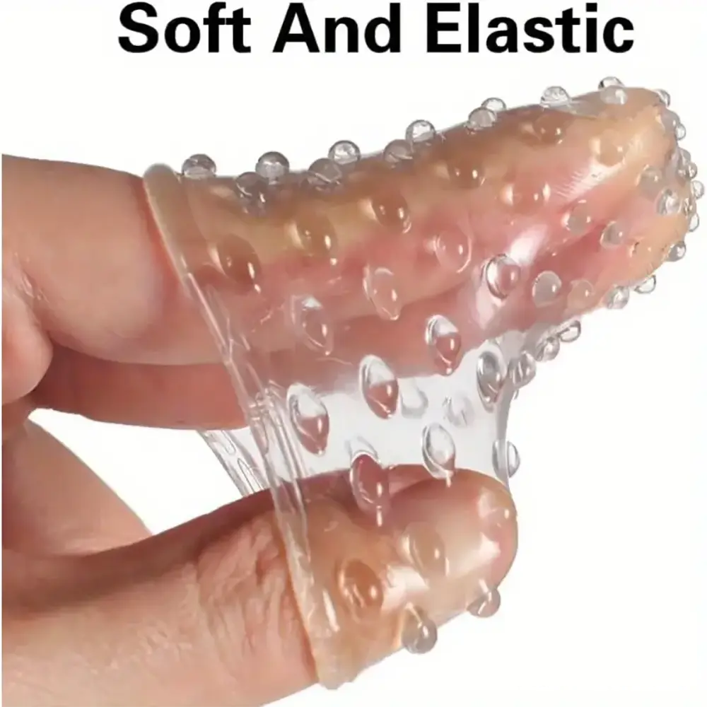 2.36in Mini Finger Spiked Clear Dildo Sex Toy For G Spot Stimulation