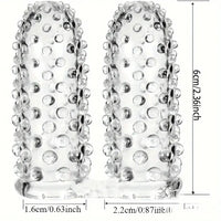 2.36in Mini Finger Spiked Clear Dildo Sex Toy For G Spot Stimulation