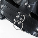 2.36in Mouth Gag Dildo Adjustable Faux Leather Head Cover Gag Muzzle Dildo