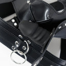 2.36in Mouth Gag Dildo Adjustable Faux Leather Head Cover Gag Muzzle Dildo