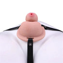2.36in Silicone Soft Small Cock Cage Strap on Chastity Dildo With Lock