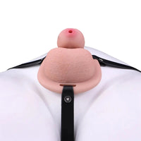2.36in Silicone Soft Small Cock Cage Strap on Chastity Dildo With Lock