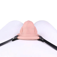2.36in Silicone Soft Small Cock Cage Strap on Chastity Dildo With Lock