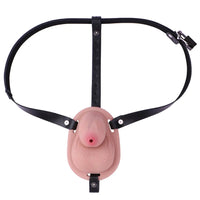 2.36in Silicone Soft Small Cock Cage Strap on Chastity Dildo With Lock
