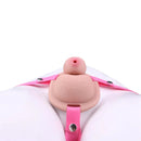 2.36in Silicone Soft Small Cock Cage Strap on Chastity Dildo With Lock