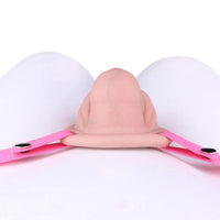 2.36in Silicone Soft Small Cock Cage Strap on Chastity Dildo With Lock