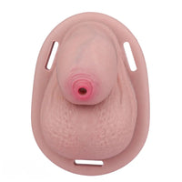 2.36in Silicone Soft Small Cock Cage Strap on Chastity Dildo With Lock