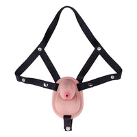2.36in Silicone Soft Small Cock Cage Strap on Chastity Dildo With Lock