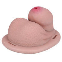 2.36in Silicone Soft Small Cock Cage Strap on Chastity Dildo With Lock