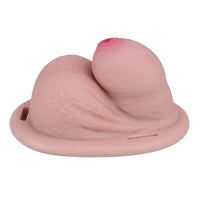 2.36in Silicone Soft Small Cock Cage Strap on Chastity Dildo With Lock