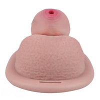 2.36in Silicone Soft Small Cock Cage Strap on Chastity Dildo With Lock