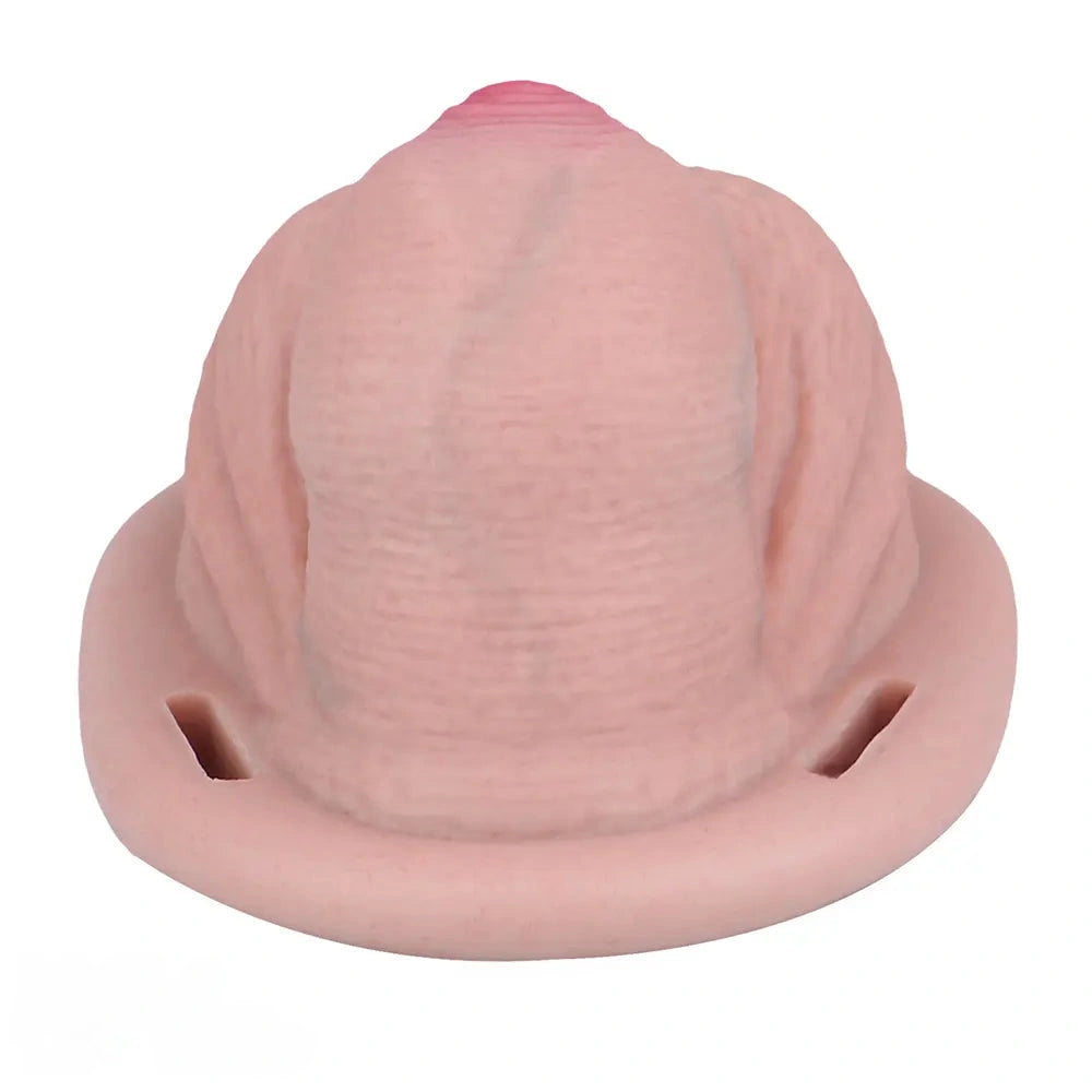 2.36in Silicone Soft Small Cock Cage Strap on Chastity Dildo With Lock