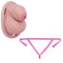 2.36in Silicone Soft Small Cock Cage Strap on Chastity Dildo With Lock