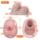 2.36in Silicone Soft Small Cock Cage Strap on Chastity Dildo With Lock