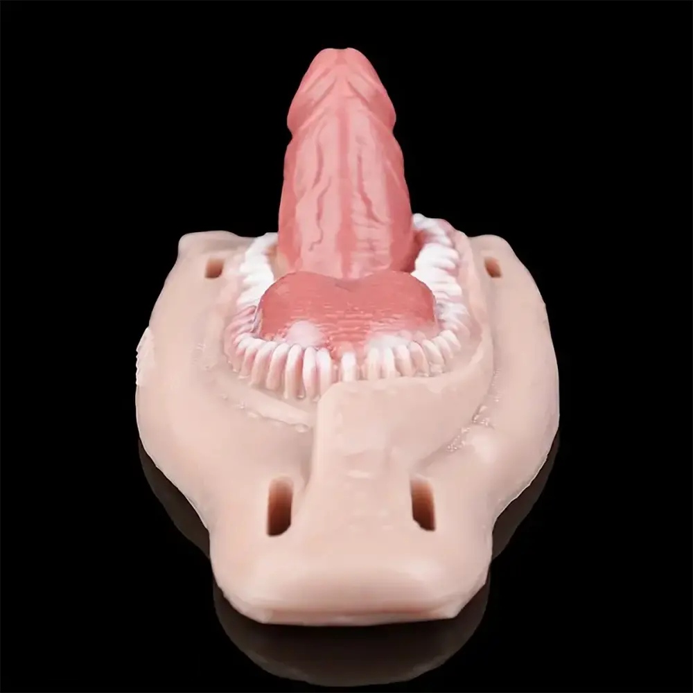 2.59in Super Small Silicone Strap on Wearable Dildo with Teeth For Couples