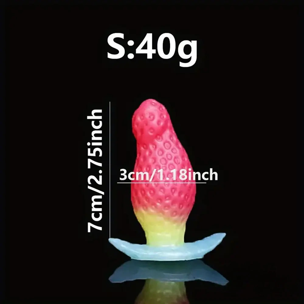 2.75in 3.54in 4.33in Strawberry Small Unisex Silicone Soft Dildo For Sex