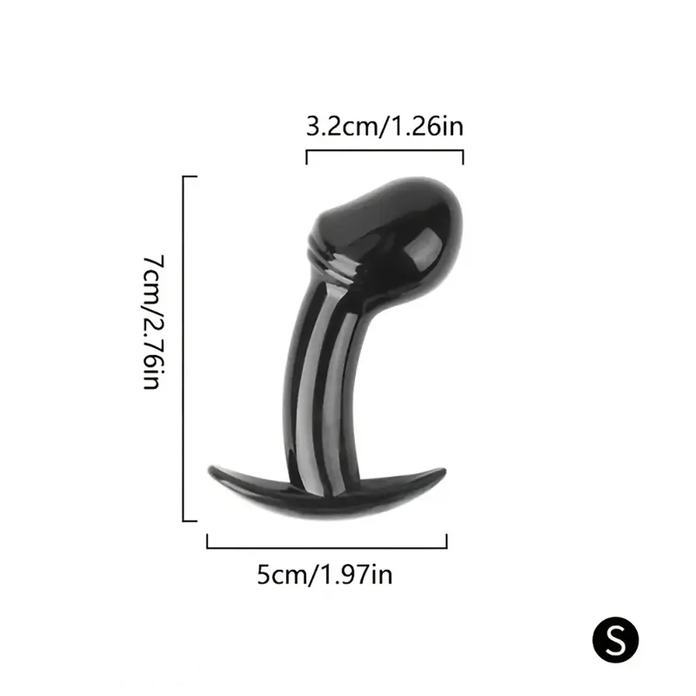 2.76in 3.55in 4.02in Small Male Glans Dildo Tadpole G Spot Anal Plug
