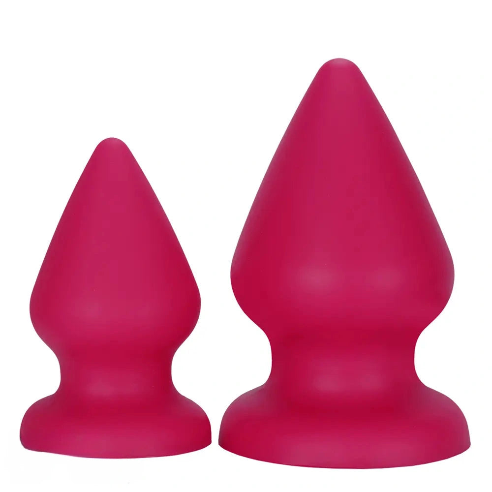 2.87in 3.66in 4.33in 5.51in 6.29in 7.28in Conical Round Pointed Butt Plug Dildo