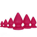 2.87in 3.66in 4.33in 5.51in 6.29in 7.28in Conical Round Pointed Butt Plug Dildo