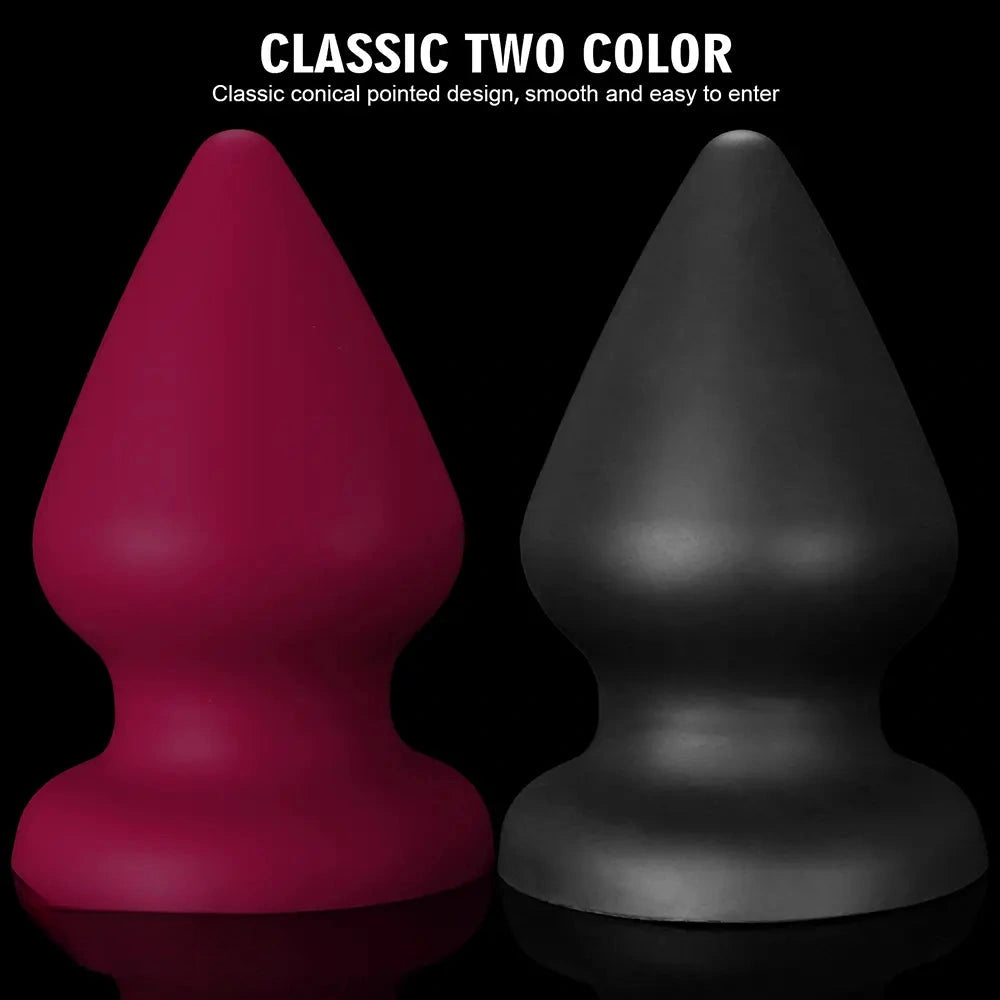2.87in 3.66in 4.33in 5.51in 6.29in 7.28in Conical Round Pointed Butt Plug Dildo