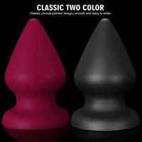 2.87in 3.66in 4.33in 5.51in 6.29in 7.28in Conical Round Pointed Butt Plug Dildo
