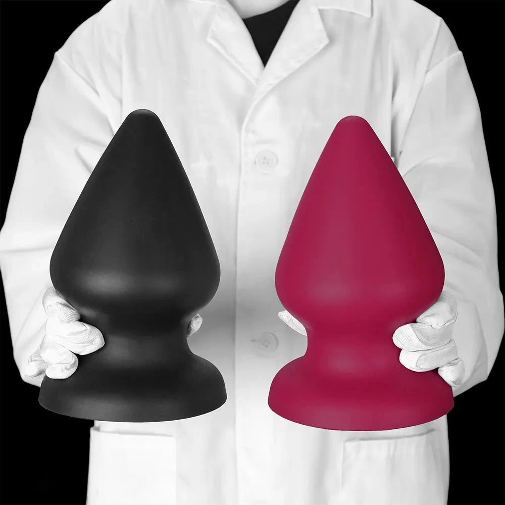 2.87in 3.66in 4.33in 5.51in 6.29in 7.28in Conical Round Pointed Butt Plug Dildo