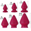 2.87in 3.66in 4.33in 5.51in 6.29in 7.28in Conical Round Pointed Butt Plug Dildo