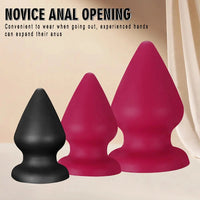2.87in 3.66in 4.33in 5.51in 6.29in 7.28in Conical Round Pointed Butt Plug Dildo