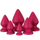 2.87in 3.66in 4.33in 5.51in 6.29in 7.28in Conical Round Pointed Butt Plug Dildo