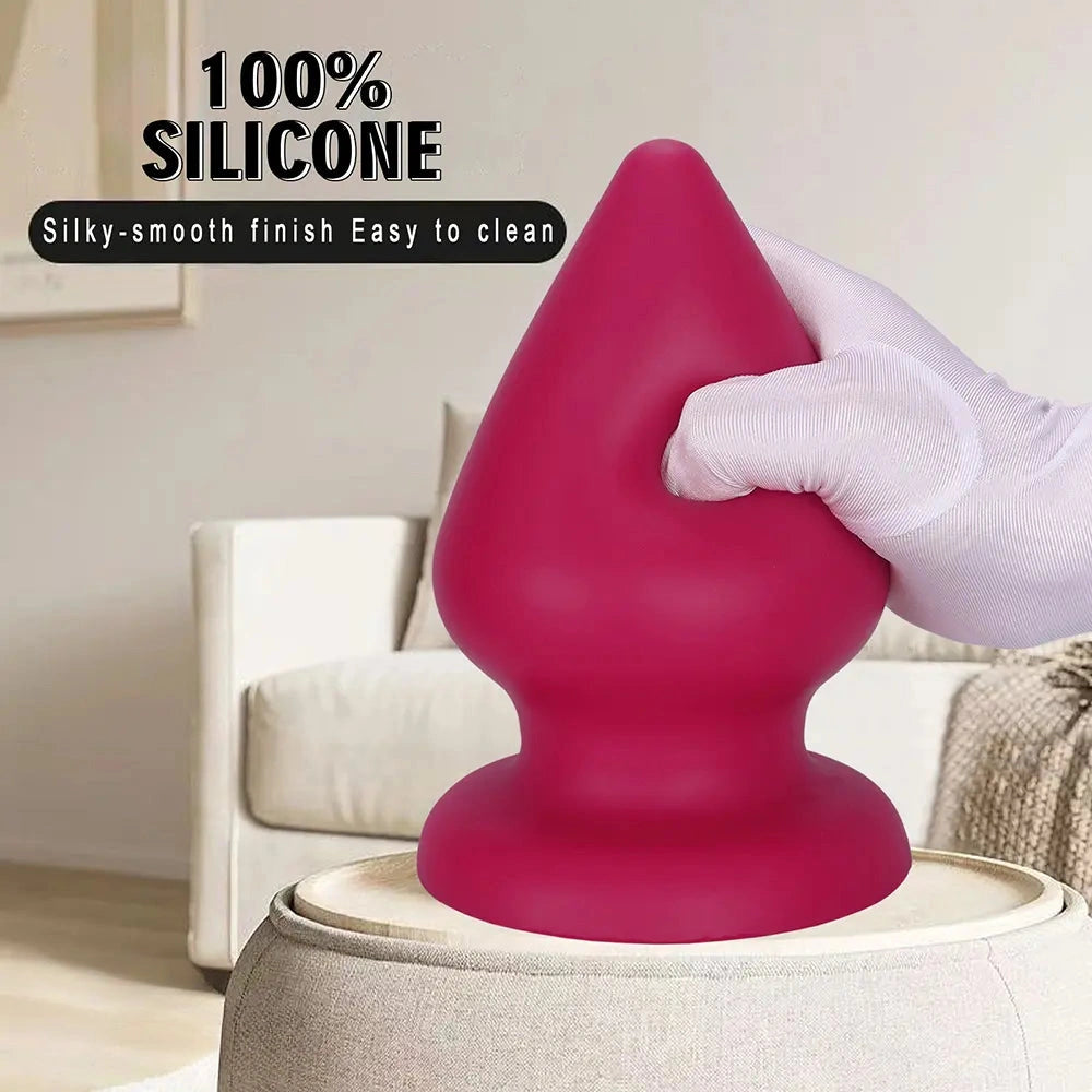 2.87in 3.66in 4.33in 5.51in 6.29in 7.28in Conical Round Pointed Butt Plug Dildo