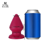 2.87in 3.66in 4.33in 5.51in 6.29in 7.28in Conical Round Pointed Butt Plug Dildo