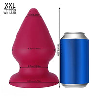 2.87in 3.66in 4.33in 5.51in 6.29in 7.28in Conical Round Pointed Butt Plug Dildo
