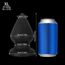 2.87in 3.66in 4.33in 5.51in 6.29in 7.28in Conical Round Pointed Butt Plug Dildo