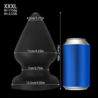 2.87in 3.66in 4.33in 5.51in 6.29in 7.28in Conical Round Pointed Butt Plug Dildo