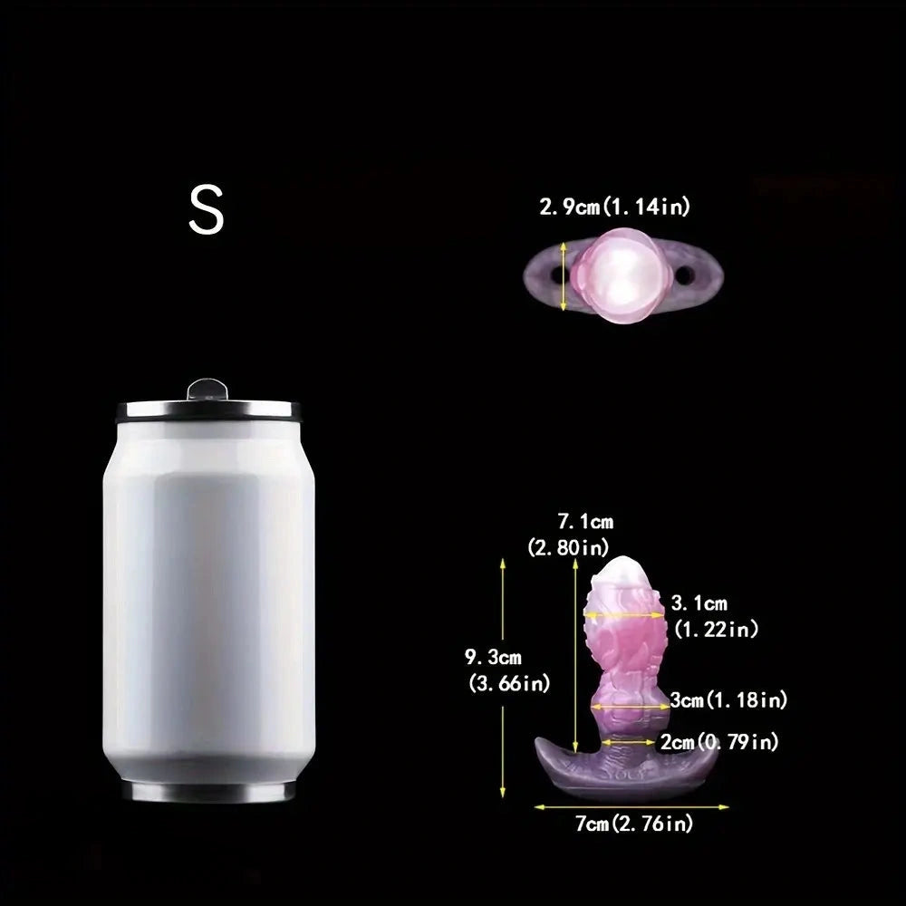 2.91in 3.66in 5.63in Small Knot Horse Tentacle Silicone Soft Strap on Dildo