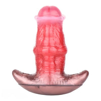 2.91in-8.85in Horse Cock Wearable Gag Fox Tail Vibrator Anchor Dildo