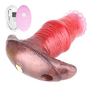 2.91in-8.85in Horse Cock Wearable Gag Fox Tail Vibrator Anchor Dildo