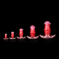 2.91in-8.85in Horse Cock Wearable Gag Fox Tail Vibrator Anchor Dildo