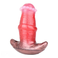 2.91in-8.85in Horse Cock Wearable Gag Fox Tail Vibrator Anchor Dildo