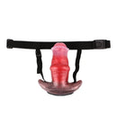 2.91in-8.85in Horse Cock Wearable Gag Fox Tail Vibrator Anchor Dildo