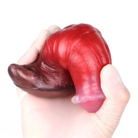 2.91in-8.85in Horse Cock Wearable Gag Fox Tail Vibrator Anchor Dildo