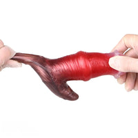 2.91in-8.85in Horse Cock Wearable Gag Fox Tail Vibrator Anchor Dildo