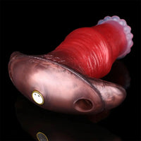 2.91in-8.85in Horse Cock Wearable Gag Fox Tail Vibrator Anchor Dildo