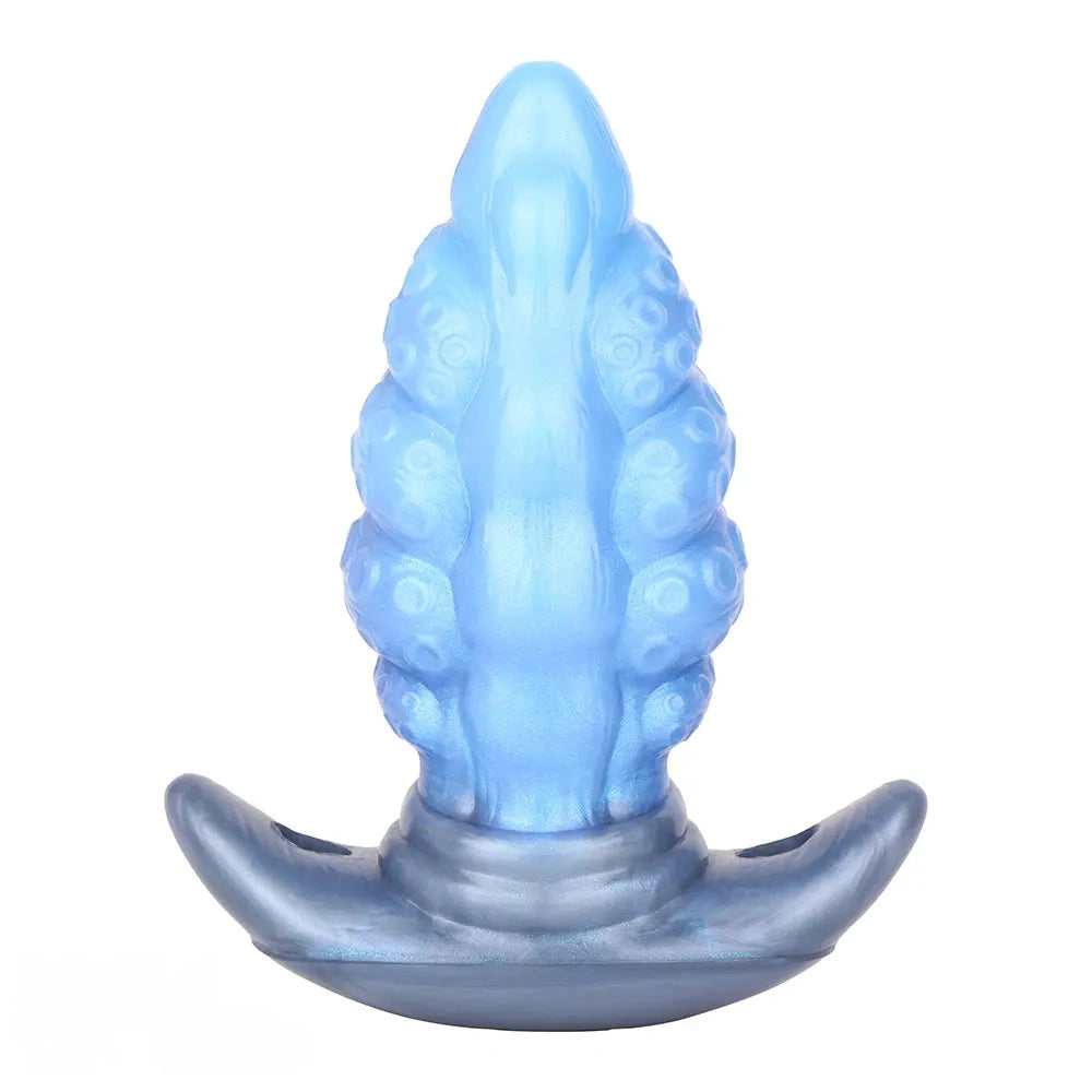 2.91in-9.05in Octopus Vibrating Anchor Dildo Butt Plug Wearable Mouth Gag
